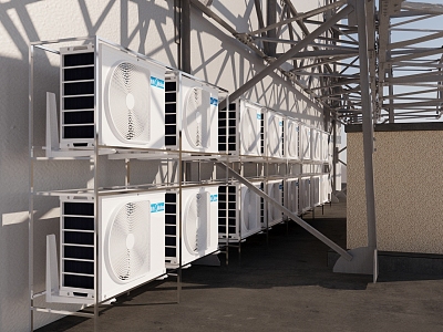 Air conditioning rack 3d model