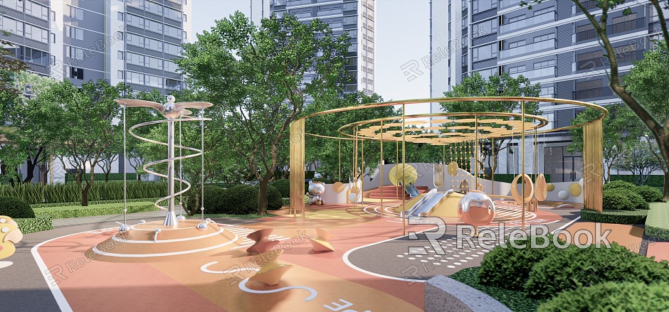 Modern Children's Play Area Outdoor Children's Play Area Children's Equipment Ring Equipment model