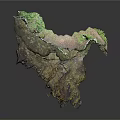 Natural Mineral Formation With Green And Gold Textured Irregular Surface