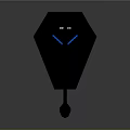 SENICC Black Desktop Microphone With Flexible Arm Blue Lighting And Irregular Shape