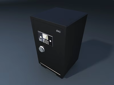 CHUBB Black Commercial Safe With Electronic Keypad For Secure Storage 3d model