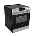 Modern Black And Silver Electric Oven With Digital Control Panel And Knobs For Kitchen Use 3d model