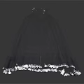 Elegant Purple Cape With Ruffled Collar And Delicate Lace Trim Design