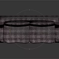 Stylish Two Seater Sofa With Plaid Pattern Fabric And Comfortable Cushions