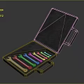 Professional Hardware Tools Set Featuring Open Toolbox with Neatly Arranged Wrenches 3d model