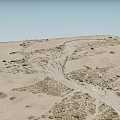 Natural Desert Landscape With Rolling Sand Dunes And Scenic Terrain Features