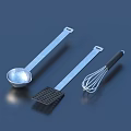 Stainless Steel Kitchen Utensils Set With Ladle Spatula And Whisk For Cooking