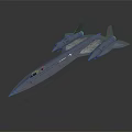 Gray Streamlined Jet Aircraft Model With Twin Engines And Tail Fins