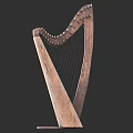 Handcrafted Wooden Harp Musical Instrument With Classic Design And Fine Strings