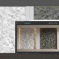 Modern wall rubble wall fused rock cement board 3d model