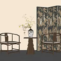single-chair circle chair 3d model