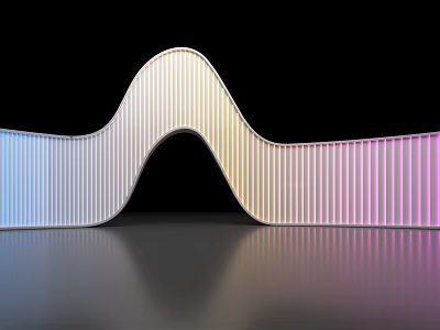 Modern arch shaped door head 3d model
