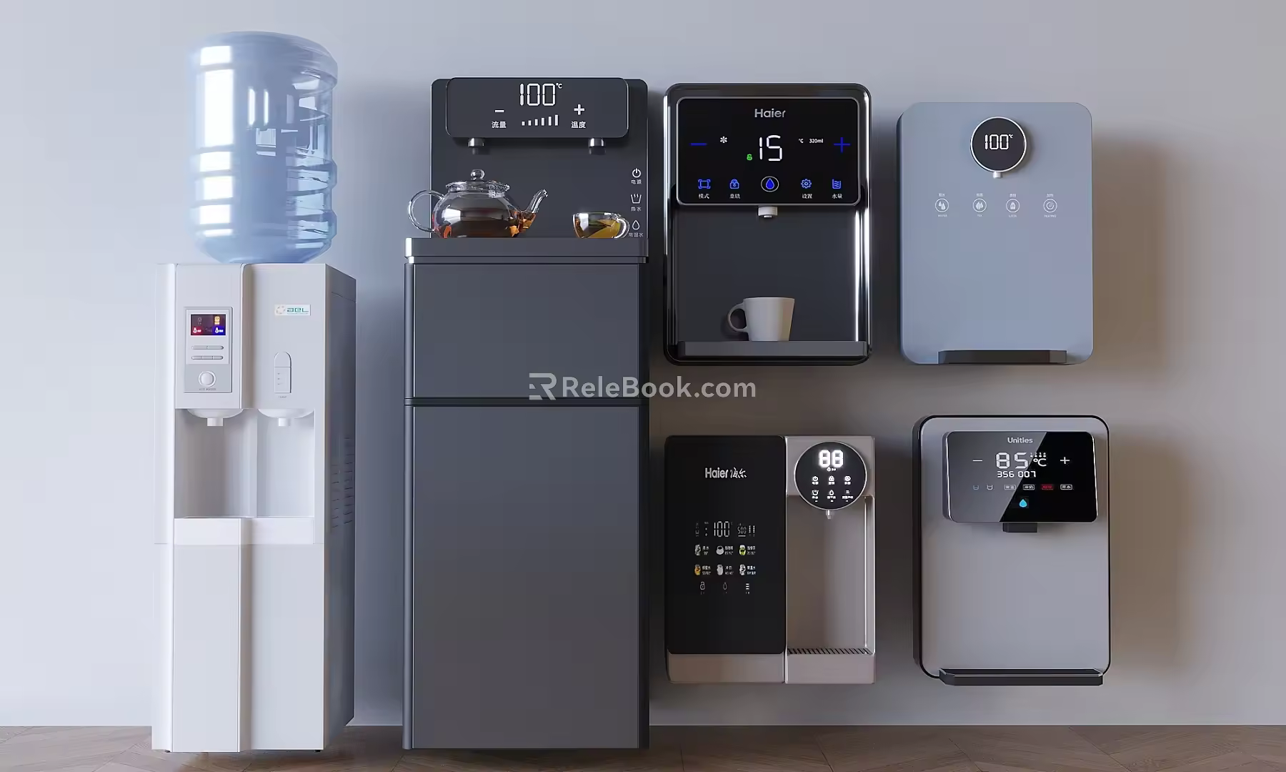 Modern Direct Drinking Machine Water Dispenser Tea Bar Machine Pipeline Machine Wall Hanging Direct Drinking Machine Barreled Water Purifier 3d model