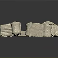 European Roman Column Stone Column Stone Column Old Stone Column 3d model
