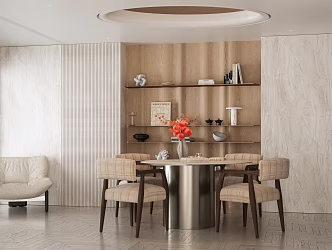 Dining Room Kitchen Leisure Area Study 3d model