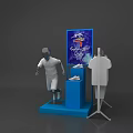 Georgia 2024 Sports Exhibition Display With Running Mannequin Shoes Clothing And Screen