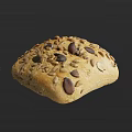Freshly Baked Artisan Bread Topped With Sunflower Pumpkin And Flax Seeds