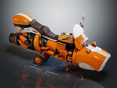 Modern Motorcycle Jet Motorcycle Sci-Fi Motorcycle 3d model