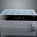 Silver AV Receiver With Bluetooth Connectivity And Control Knobs For Home Entertainment