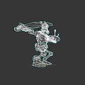 Legendary Armored Creature Character Wielding Large Sword and Shield in Battle Stance 3D Render