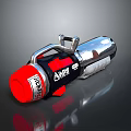 BEAR Military Weapon With Red Front Silver Body Black Grip And Support Structure