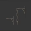 Black Metal Mechanical Parts With Square Plate Chain Link And Round Component Design