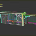 Modern Public Transport Bus Shelter Equipment With Glass Walls Transparent Roof And Seats