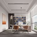 Modern Office Manager Room 3d model