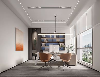 Modern Office Manager Room 3d model