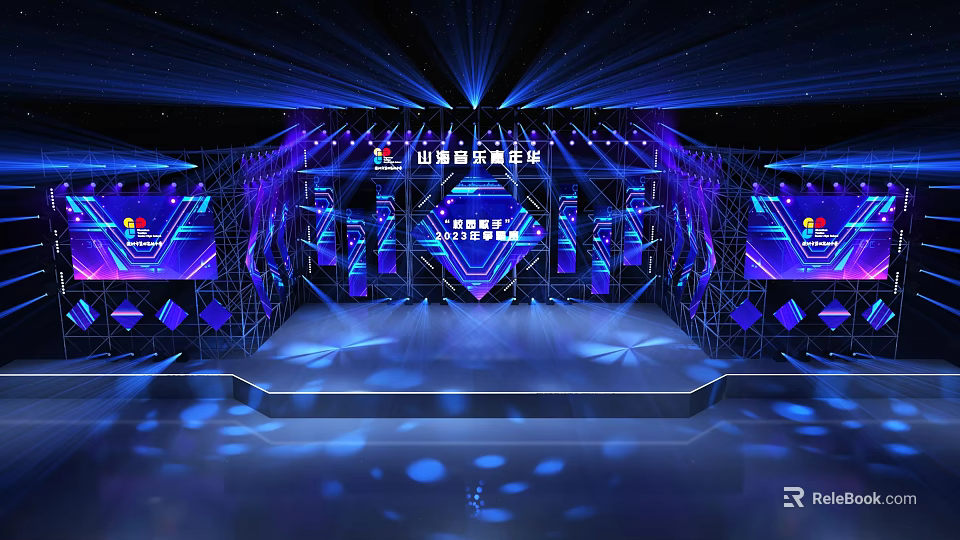 Professional Commercial Stage Lighting Equipment With Modern Design For Event Venues Setup 3d model 