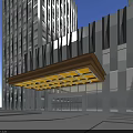 Modern Twin High Rise Hotel Building With Glass Facade And Vertical Architectural Lines