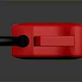 Red Plastic Fuel Canister With Black Nozzle And Handle For Home Use