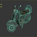 Vintage Green Scooter With Brown Seat And Retro Classic Design Features