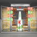 Heineken Beer Bottle Display With New Year Decorations And Chinese Characters