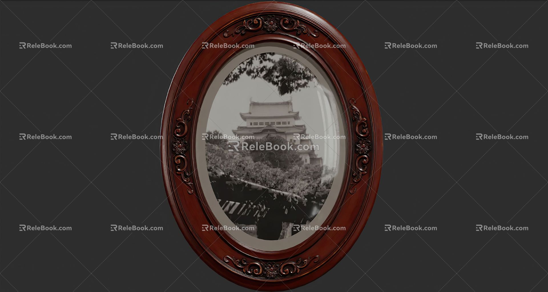 Jane European frame Republic of China frame 3d model