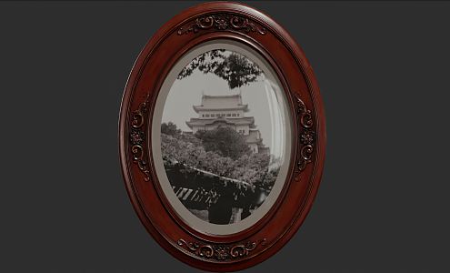 Jane European frame Republic of China frame 3d model