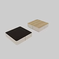 Modern Coffee Table with Wooden Top and Beige Drawers Two Tone Design and Storage Function