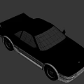 Classic Black Silver Two Door Sports Car Featuring Sleek Body And Alloy Wheels