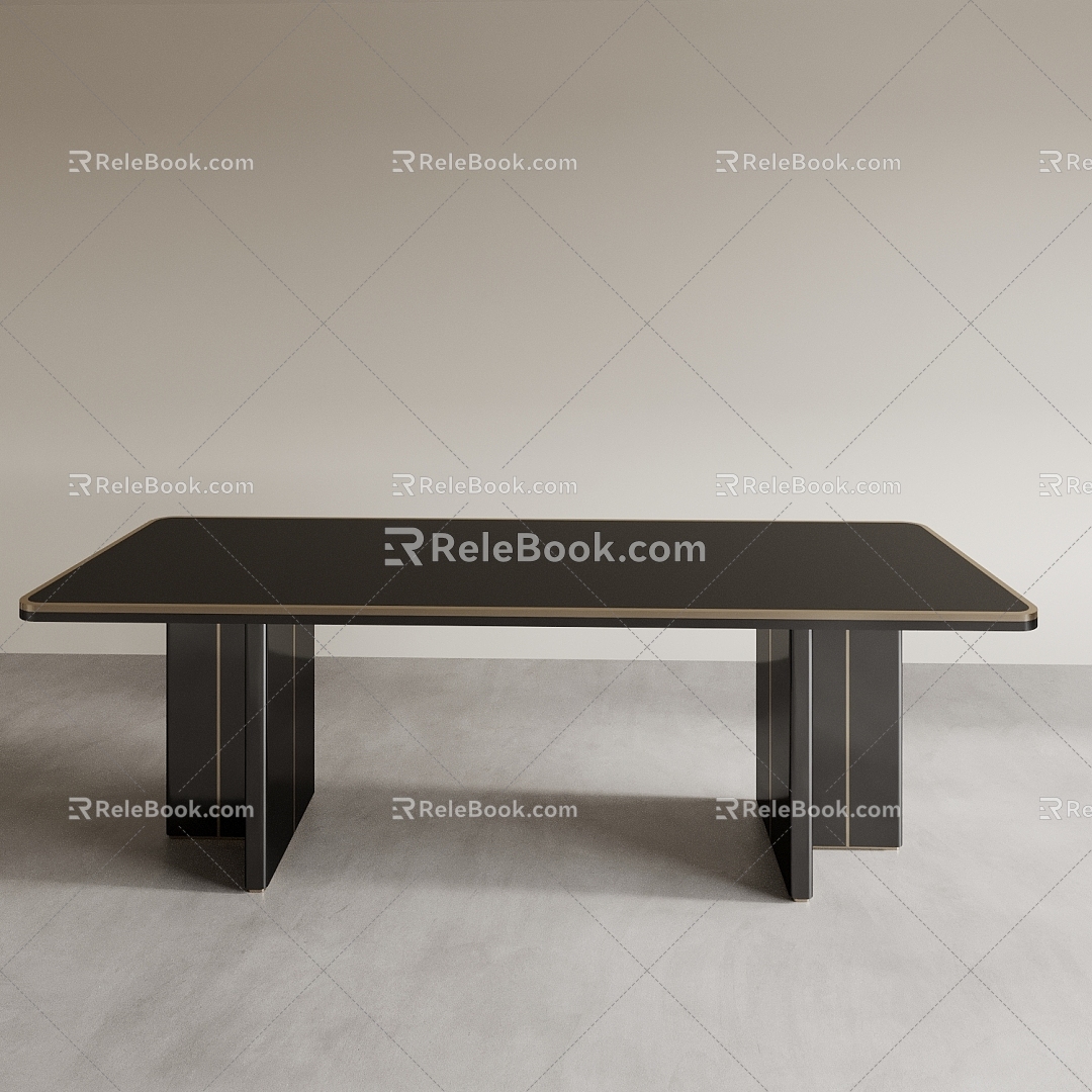 Dining Table Tea Table Desk Desk Long Table Dining Table Table 3d model