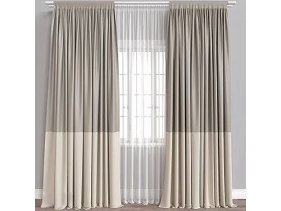 curtain gauze curtain fabric curtain 3d model