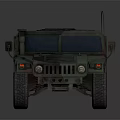Camouflage Military Vehicle Hummer Style Design With Antenna Headlights And Large Tires