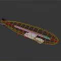 Space Aeronautics Transparent Airship Design With Internal Structure Details