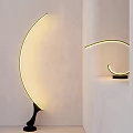 Modern lamp combination line floor lamp table lamp combination 3d model