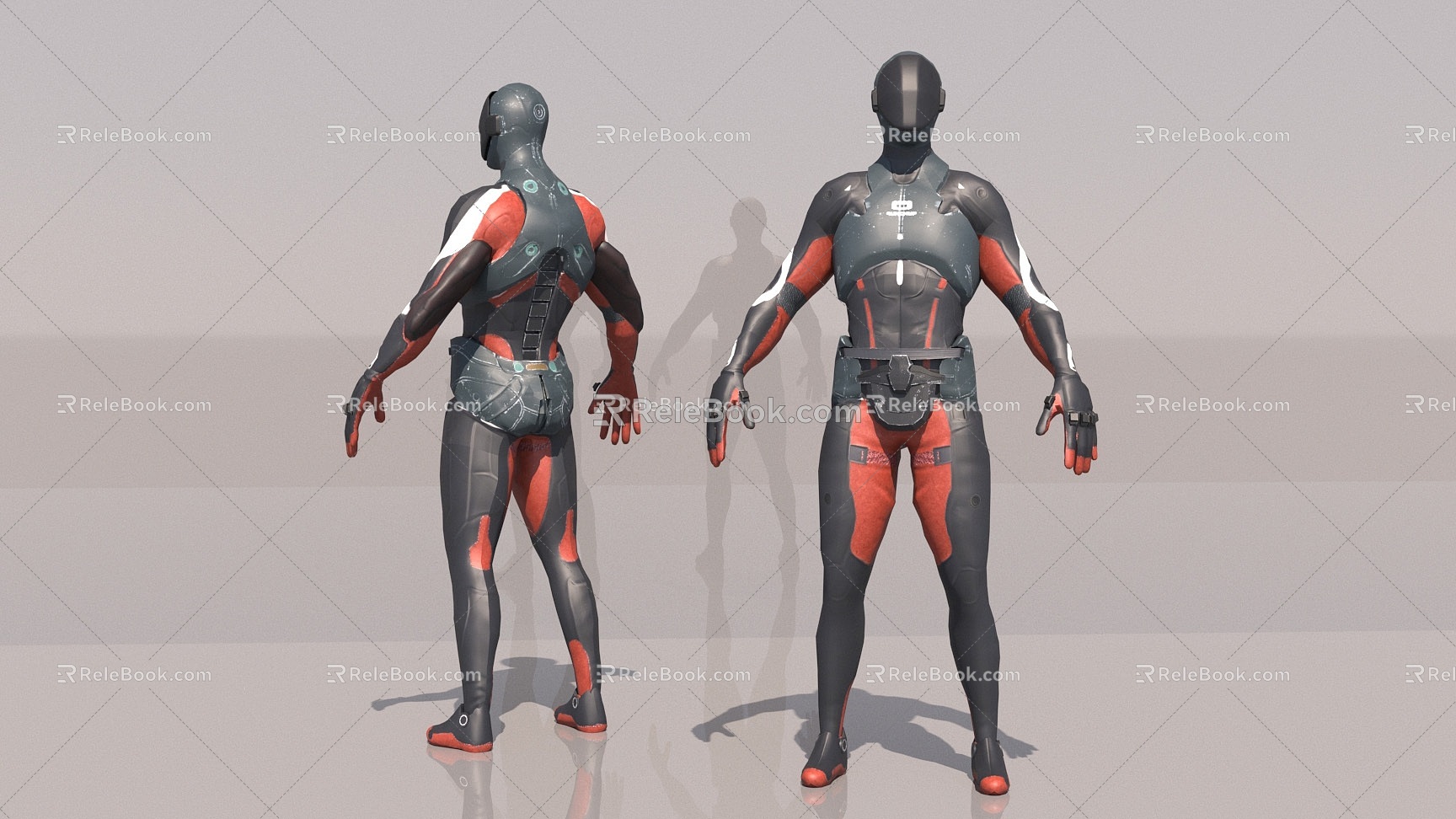 Cyberpunk Sci-Fi Police Future Warrior Bodyguard Game Movie Character 3d model