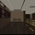 Traditional Chinese Medicine Shop Interior With Wooden Cabinets Display Cases And Seating Area