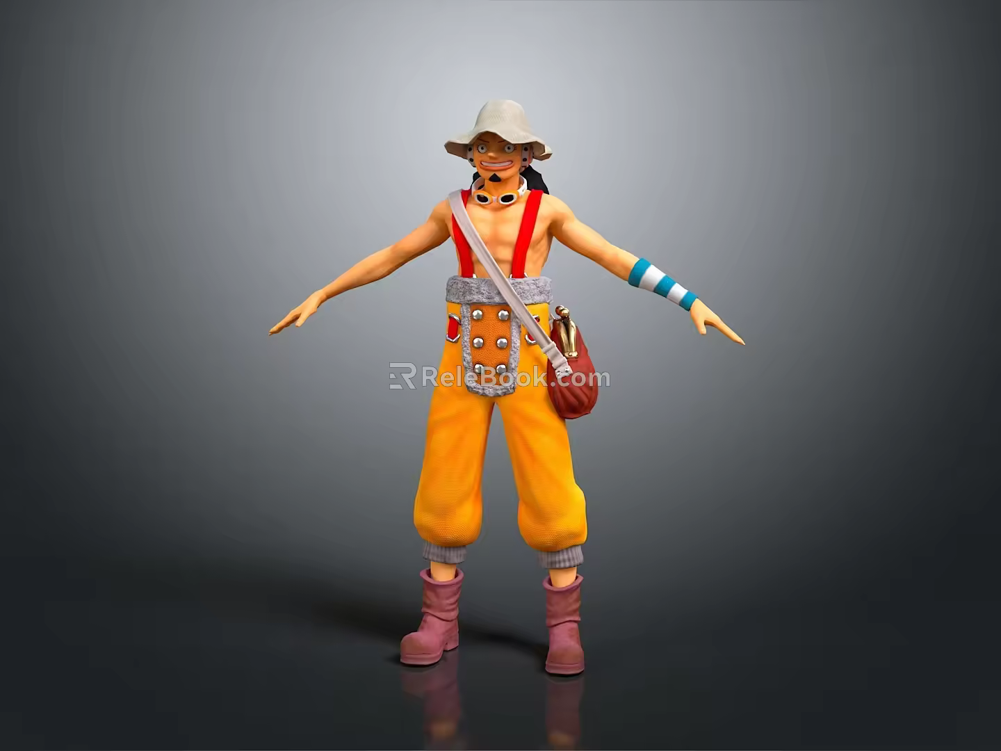 One Piece Cartoon Characters Cartoon Fox Man Virtual Characters Fantasy Characters Magic Characters Virtual Characters 3d model