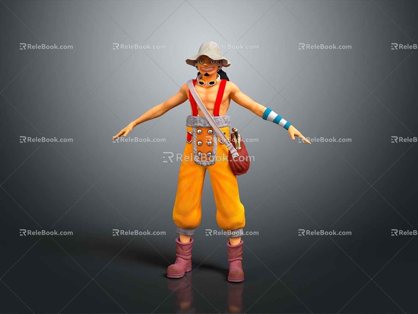 One Piece Cartoon Characters Cartoon Fox Man Virtual Characters Fantasy Characters Magic Characters Virtual Characters 3d model