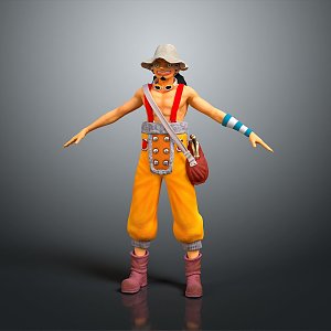 One Piece Cartoon Characters Cartoon Fox Man Virtual Characters Fantasy Characters Magic Characters Virtual Characters 3d model