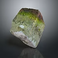 Wooden Stone Natural Raw Block With Green Brown White Color And Texture