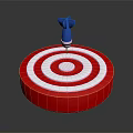 The Dart As A Precision Weapon Striking The Red And White Target Center